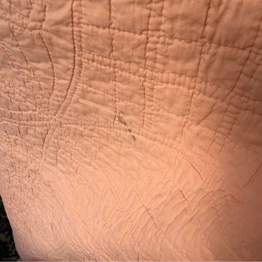 Antique Quilt in Peach and Yellow - Picture 8 of 12